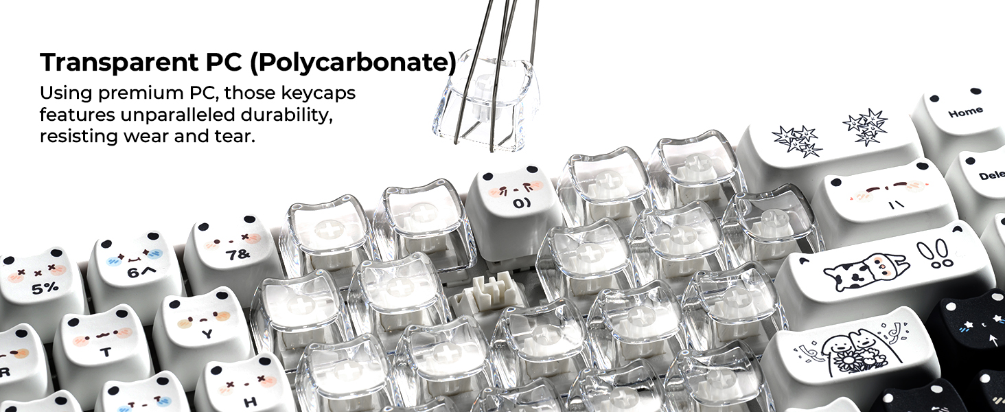 transparent keycaps