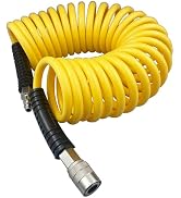 Darnassus Polyurethane Recoil Air Hose, Air Compressor Hose with 1/4" Swivel Fittings, for Indust...