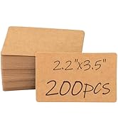 joycraft 200Pcs Blank Business Cards, 3.5" x 2.1" Brown Premium Blank Cards, Message Cards, Small...
