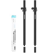 Vondynote Set of 2 Speaker Pole for Subwoofer Height Adjustable Fits M20 Threaded Mount and 35mm ...