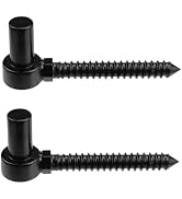 Antrader One-Piece Molding Chain Link Lag Screw Hinge,Gate Hinges,2Pcs | M12 Screw Eye Hook Hinge...