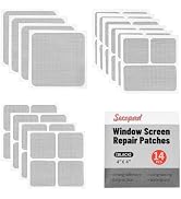 Secopad 14 Sheets Window Screen Patches Repair Kit, Black/Grey 3 Sizes Window Screen Repair Kit f...