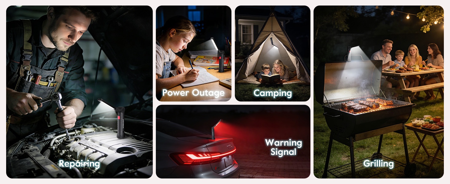 portable work light for camping grill emergency