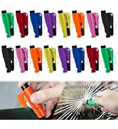 JINRUITOP 16Pcs Car Window Breaker Key Chains, Portable 3 in 1 Glass Breaker/Seat Belt Cutter/Sur...