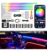 Dreamcolor Acrylic Interior Car LED Strip Lights, 10 in 1 Ambient Lighting Kit with Wireless APP,...