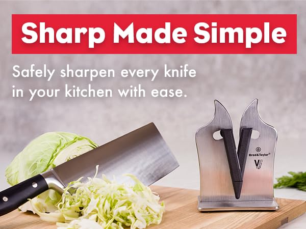 Brod & Taylor VG2 Knife Sharpener Easy to Use Works with all knives replaceable