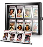 Graded Cards Display Frame, Baseball Card Display Case Wall Mount Sports Trading Card Display Cas...