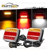 Partsam Magnetic LED Trailer Towing Light Kit w/Reflex, Universal 2X 15 LED Trailer Rear Light, B...