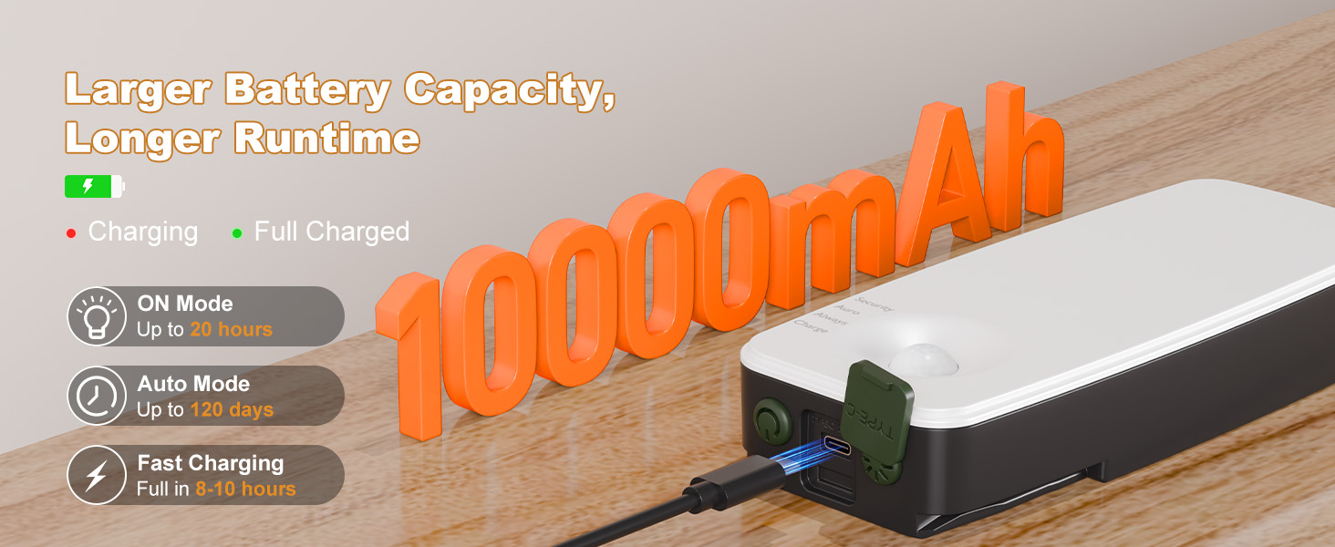 10000mAh Battery Capacity