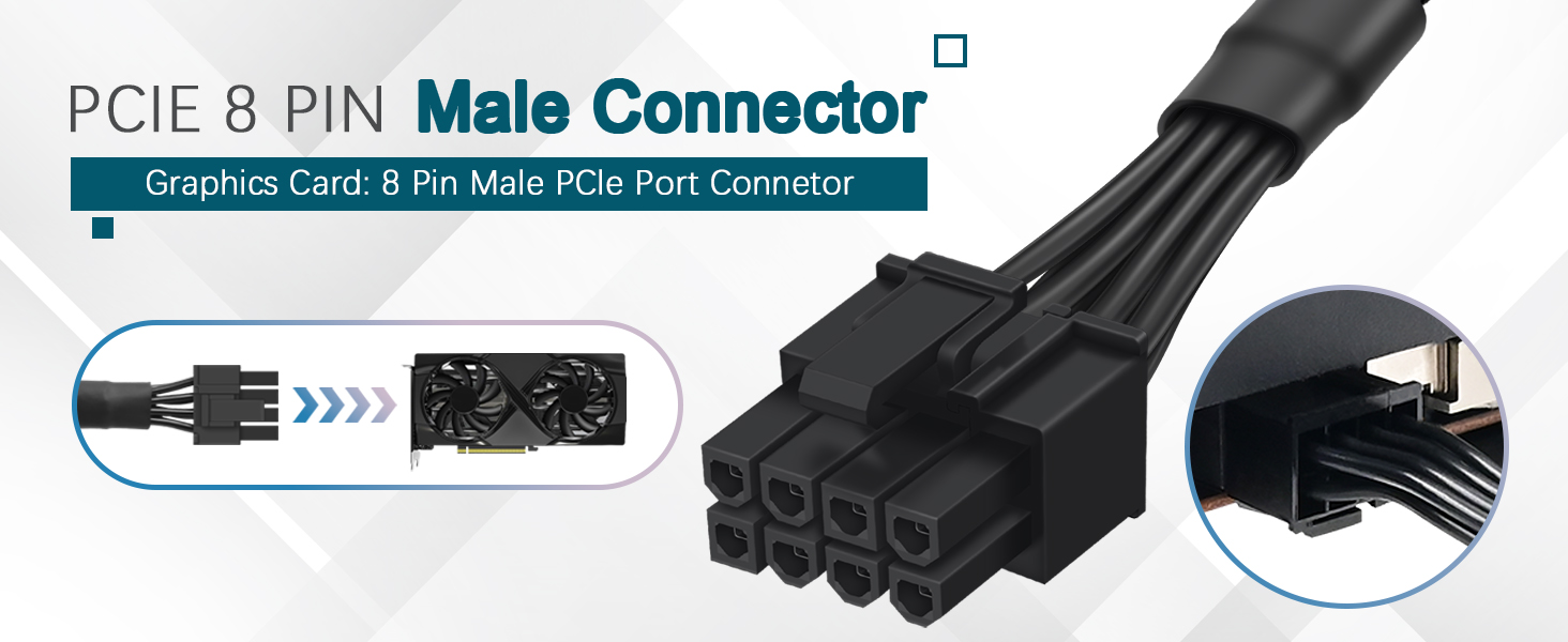 CPU 8(4+4) Pin Extension Power Adapter