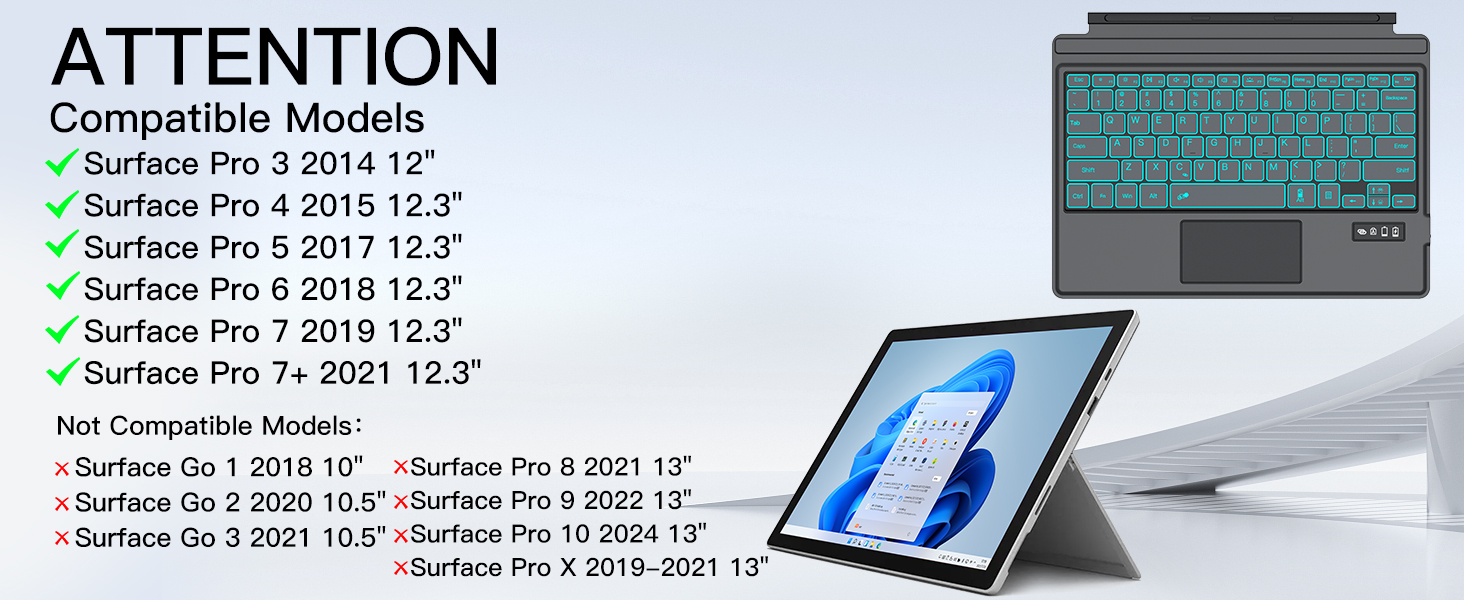 surface pro 7 plus keyboard