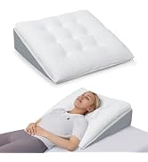 TANYOO Bed Wedge Pillow for Sleep Apnea 7.5Inch Gerd Pillow Patent Dual Layer Triangle Pillow Adj...