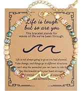 NUKAYAI Wave Bracelet Life Inspirational for Women, Bracelets Gifts for Bestie Sister Daughter, V...