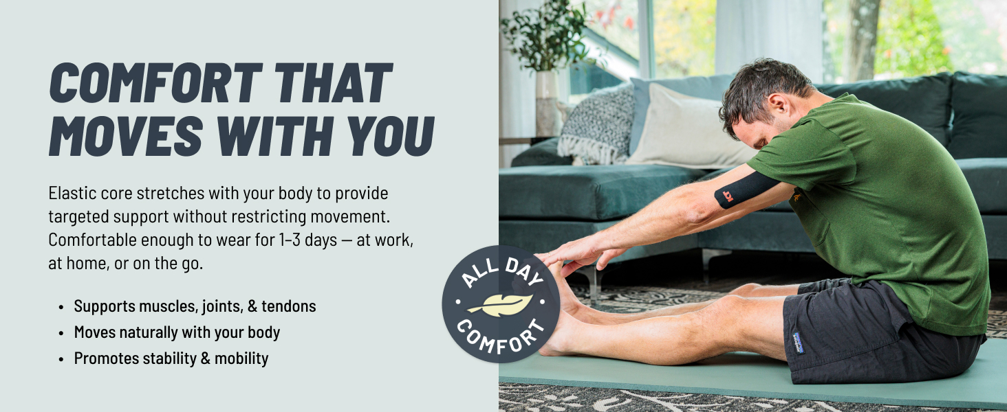 Strong, Flexible Support—Supports muscles, joints, & tendons