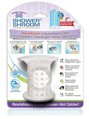 shower, tub, drain, showershroom, clogged drain, slow drain, draino, oxo strainer, hair strainer