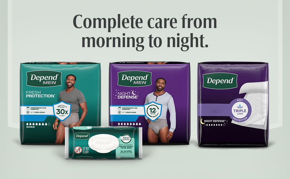 Depend incontinence products deliver trusted bladder leak protection from morning to night