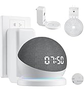 Wall Mount Holder for Echo Dot 5th 4th Generation, Outlet Hanger Stand with Built-in Cable Manage...