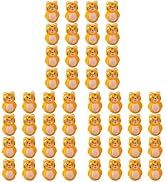Toyvian 48 Pcs Tumbler Little Tiger Garden Statue Mini Wobble Toy Bonsai Decor New Year Lucky Mas...