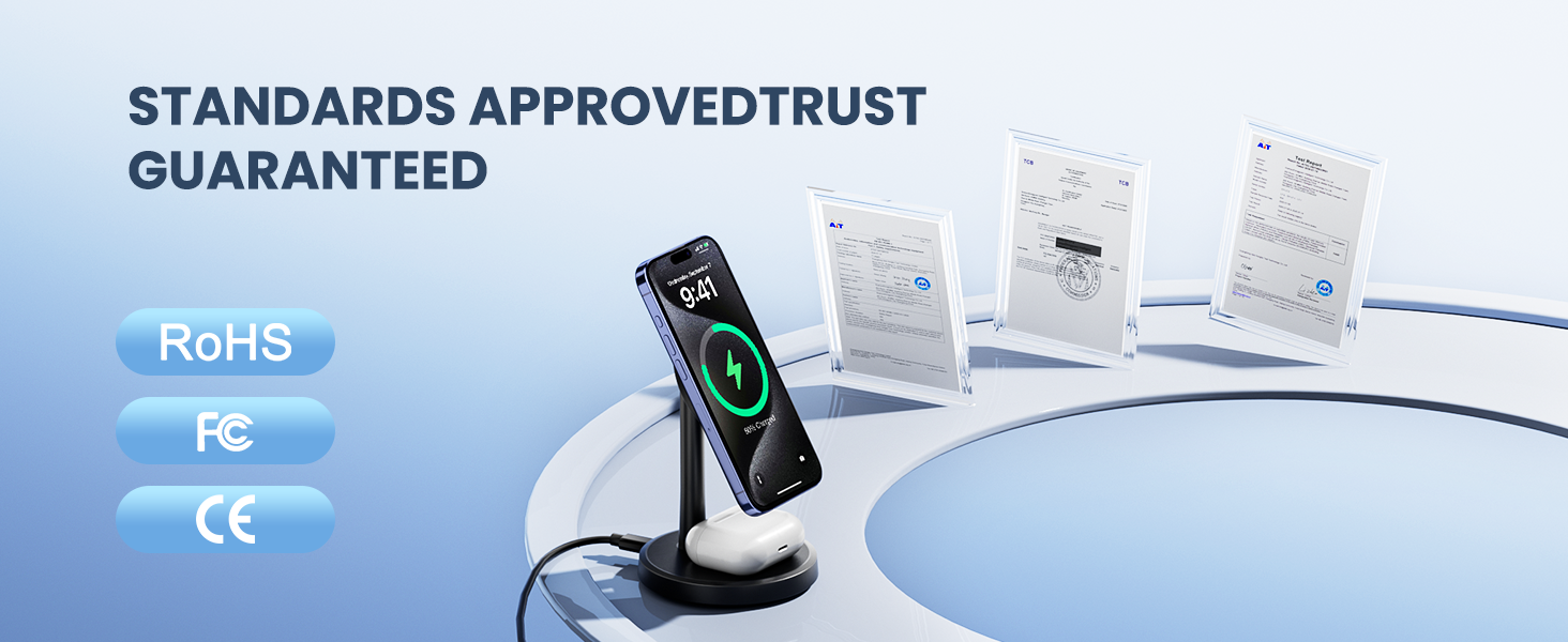 wireless charger iphone Stand 15W Fast Mag-Safe Charger for iPhone