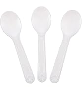 Mini Plastic Tasting Spoons And Ice Cream Spoons (Pack with 100 spoons)