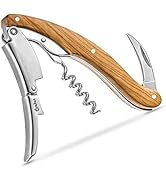 CORKAS Executive Corkscrew,High-end Wine Opener with Full Olivewood Handle,Double Worm Corkscrew,...