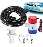 maierke 1-1/8 Boat Bilge Pump Hose Kit,1100gph Electric 12v Bilge Pump Can Choose,1-1/8 Dia 6 FT ...