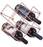 Buruis Countertop Wine Rack - 6 Bottle Wine Holder for Red White Wine Storage - Freestanding Meta...