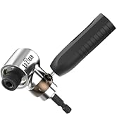 LABEAR - Right Angle Adapter, 2-in-1 Attachment, Easily Swap Out 1/4-inch Drive Bits