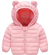 AIWUHE Baby Boys Girls Hooded Puffer Vest Winter Lightweight Sleeveless Bear ears Zipper Up Jacket