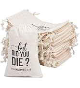 gobyhumm 10pcs 4 * 6" Drawstring Bag Bachelorette Hangover Recovery Kit Reusable Empty Wedding Pa...