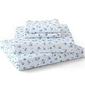 MUXHOMO Queen Size 4 Piece Sheet Set, Soft Breathable Bed Sheet Set for Bedroom with Deep Pocket ...