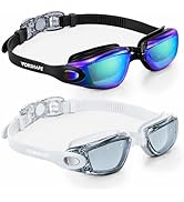 Vorshape Swim Goggles 2 Pack Anti Fog Swimming Goggles, No Leaking UV Protection Pool Goggles for...