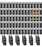 Trivd Frol 200Pcs Oscillating Tool Blades Professional Universal Oscillating Saw Blades Wood Mult...