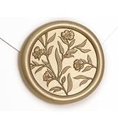 UNIQOOO Wax Seal Stickers - 3D Floral Wedding Invitation Envelope Seal Sticker, 50 Pcs Self- Adhe...
