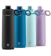 Pogo Active Vacuum Insulated Stainless Steel Water Bottle with Leak Proof Chug Lid and Silicone C...