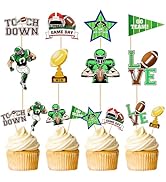 72Pcs Football Cupcake Toppers, 8 Styles Disposable Rugby Themed Toothpicks Cocktail Toothpicks F...