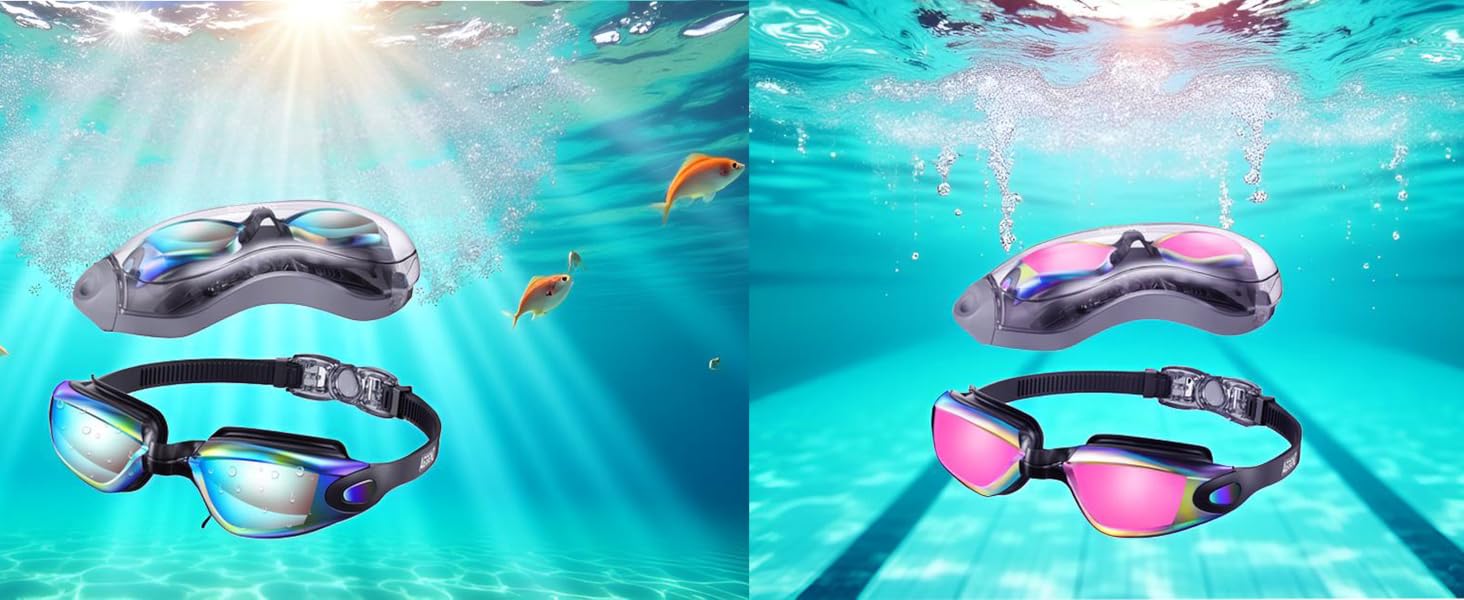 Aegend swimming goggles 2 pack