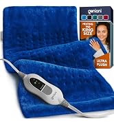 GENIANI Electric Heating Pad for Back Pain & Cramps Relief, Electric Throw, Auto Shut Off, Machin...