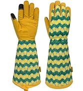 MSUPSAV Gardening Gloves,Rose Pruning Garden Gloves,Gauntlet Gloves,Yard Work Gloves,Gardening Gi...