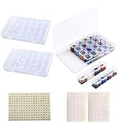 Eiito Diamond Painting Storage Containers, 2pcs 28 Grids Clear Diamond Painting Accessories and T...