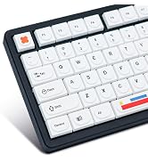Womier White Key caps, PBT Keycaps 60 65 75 100 Percent, Building Block Keycaps, Custom Keyboard ...