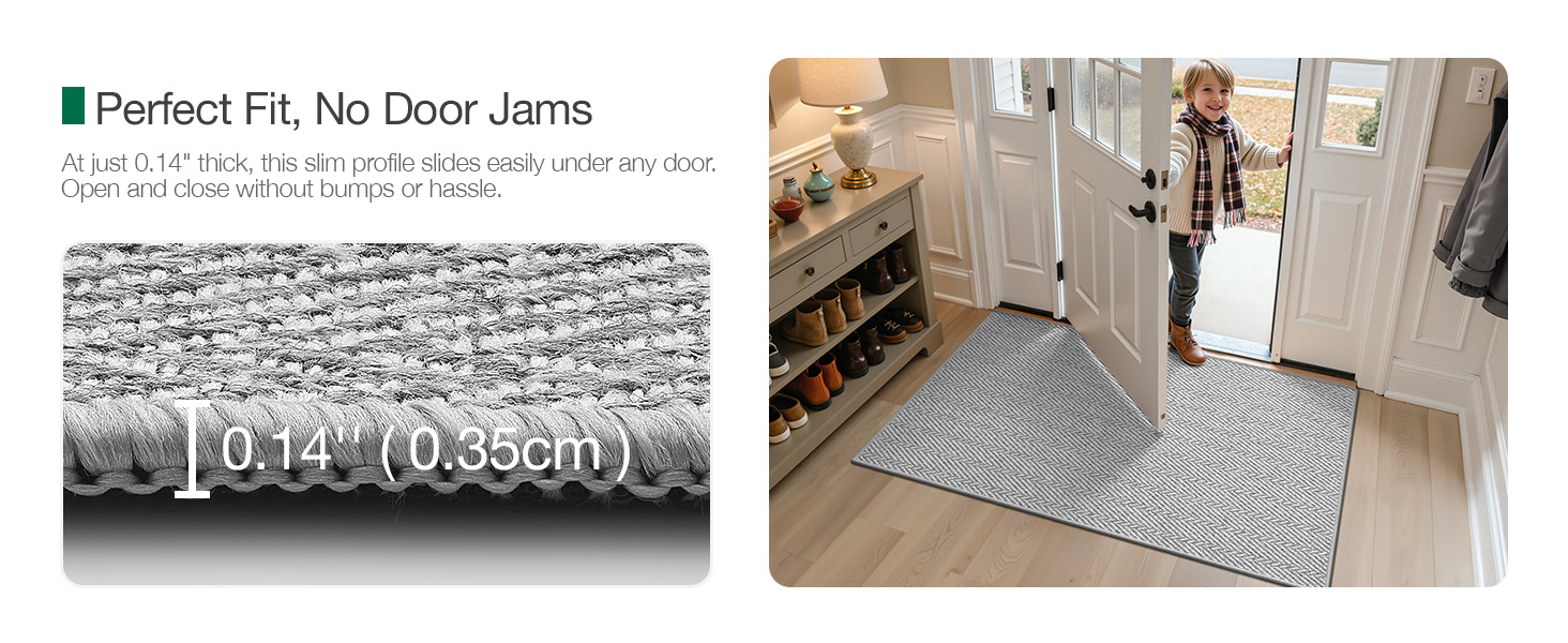 Ultra thin door mat indoor entrance