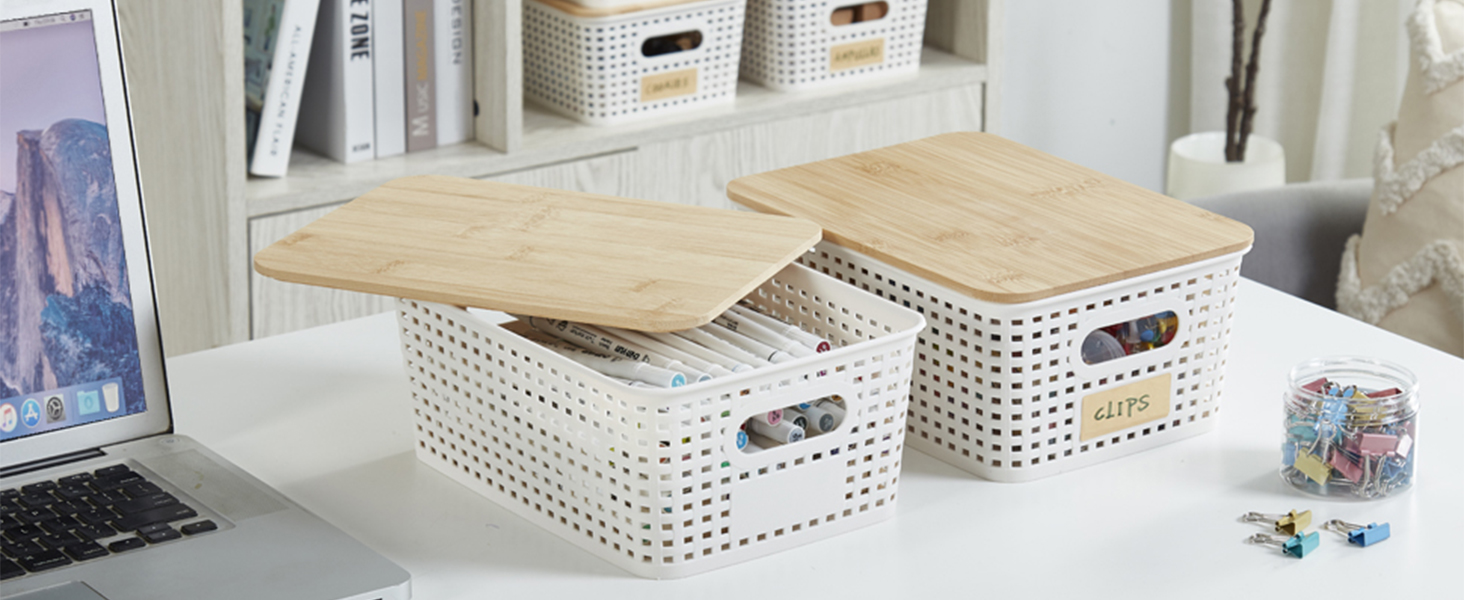 plastic storage bins
