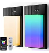 OIYN Outdoor Wall Light, Smart RGBICWW Porch Lights Outdoor, 1500LM Modern Wall Sconce with 30+ S...
