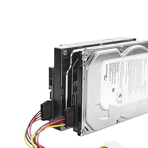 4 Pin to Dual 15 Pin SATA Power Splitter Cable