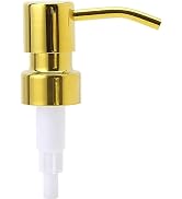 JJLFresheners Golden Soap Lotion Container, Liquid Soap Dispenser, Metal Bronze, Round, 1 Count
