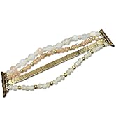 Efolen Strap Compatible with Apple Watch Strap 38/40/41/42/44/45/46/49mm Jewelry Beads Elastic Re...