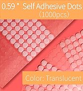 Self Adhesive Dots, Strong Adhesive 1000pcs(500 Pairs) 0.59" Diameter Sticky Back Coins Nylon Coi...