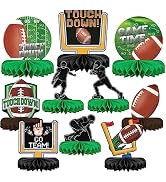 10PCS Football Party Decorations Football Table Centerpiece Football Honeycomb Centerpieces Table...