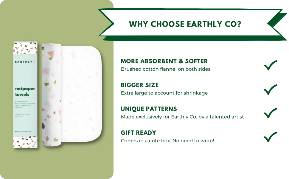 100% cotton flannel cloths, zero waste products, sustainable living, christmas gifts for her